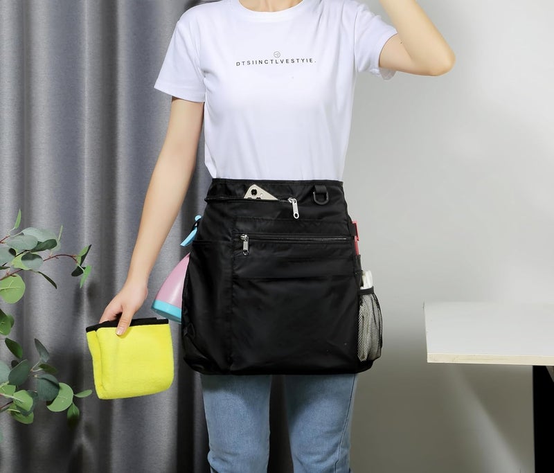 Bafelia Waterproof Cleaning Apron with 8 Pockets,Housekeeping Uniform Supplies,Durable Caddy Costume Work Apron - Image 2